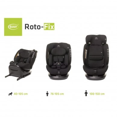 4Baby car seat ROTO-FIX i-Size 40-150 cm 0-36 kg black 9