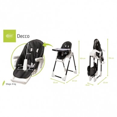 4Baby highchair DECCO black 9