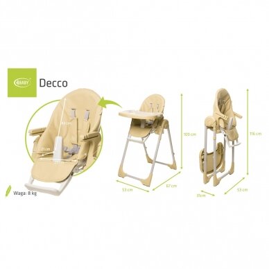 4Baby highchair DECCO brown 11