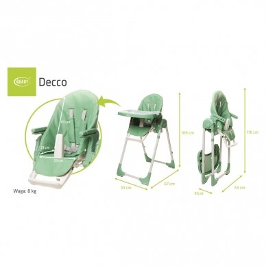 4Baby highchair DECCO green 9