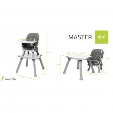 4Baby highchair MASTER gray 16