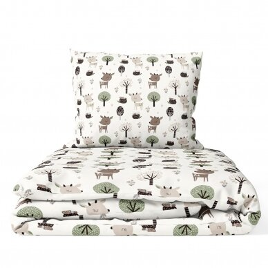 Ankras 2pcs bedding set 135/100 40/60 deer forest