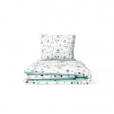 Ankras 2pcs bedding set 135/100 40/60 fox mint