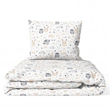 Ankras 2pcs bedding set 135/100 40/60 rabbit owl