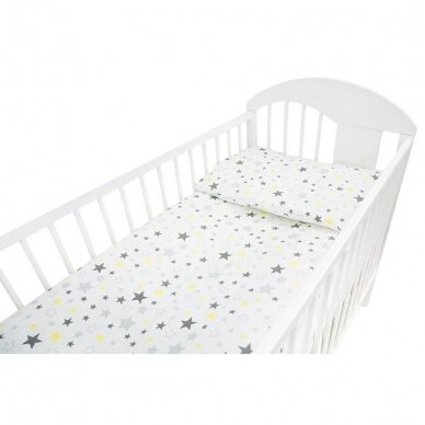 Ankras 2pcs bedding set 135/100 40/60 stars yellow