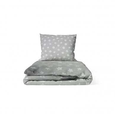 Ankras 2pcs bedding set 135/100 40/60 stars grey