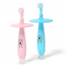 Babyono suction baby toothbrush pink 551/02