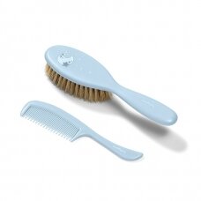 Babyono hairbrush and comb natural soft bristle blue 567/04