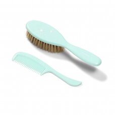 Babyono hairbrush and comb natural soft bristle mint 567/03