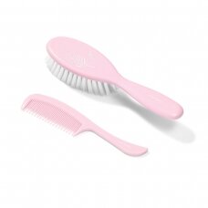 Babyono hairbrush and comb super soft bristle pink 569/03