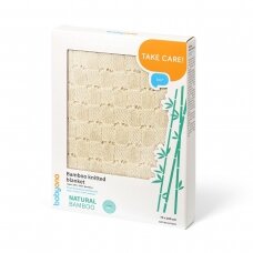 Babyono bamboo knitted blanket cream 1479/01