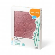 Babyono bamboo knitted blanket pink 1478/01