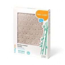 Babyono bamboo knitted blanket beige 1479/03