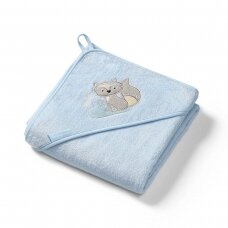 Babyono bamboo hooded towel blue NATURAL BAMBOO 100X100 346/05