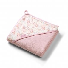 Babyono terry hooded towel 100x100cm pink 1552/01