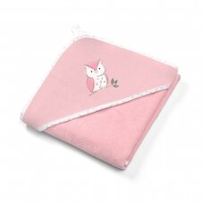 Velour hooded towel 100 x 100, pink 540/03