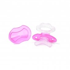 BabyOno silicone teether for babies pink 1008/02