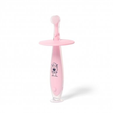 Babyono suction baby toothbrush pink 551/02