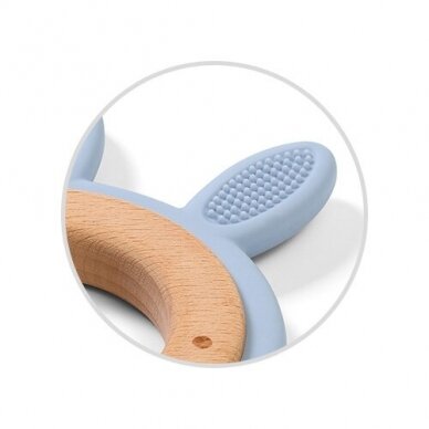 BabyOno wooden & silicone teether BUNNY1076/03 1