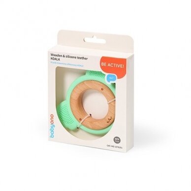 BabyOno wooden & silicone teether KOALA 1076/01 2