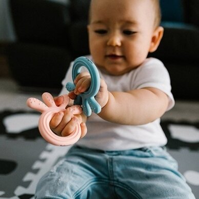 Babyono silicone teether OCTOPUS blue 826/03 4