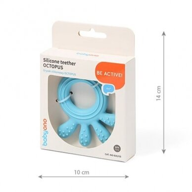 Babyono silicone teether OCTOPUS blue 826/03 9