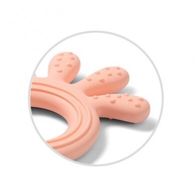 Babyono silicone teether OCTOPUS pink 826/01 1