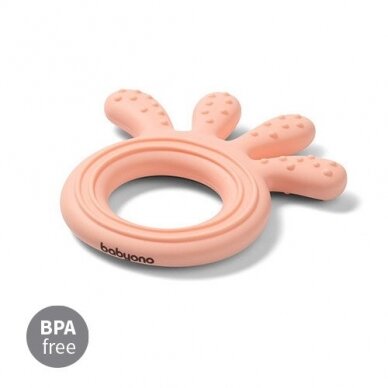 Babyono silicone teether OCTOPUS pink 826/01 2