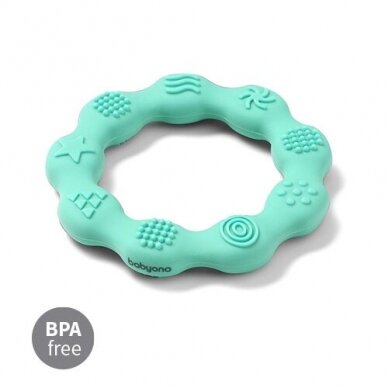 Babyono Silicone teether RING mint 825/03 2