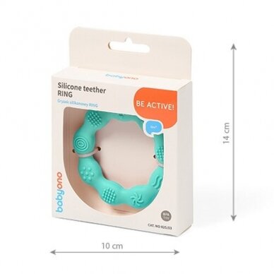 Babyono Silicone teether RING mint 825/03 4