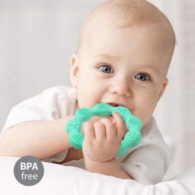 Babyono Silicone teether RING mint 825/03 6