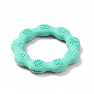 Babyono Silicone teether RING mint 825/03