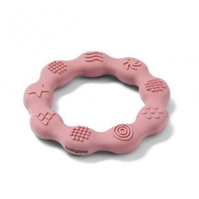 Babyono Silicone teether RING pink 825/02