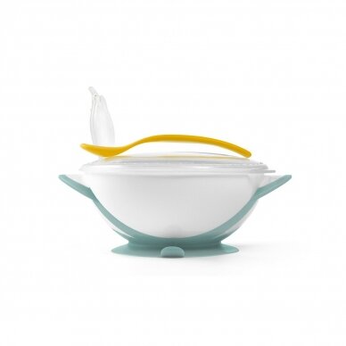 Baby suction bowl with spoon, yellow, 1063/03 1