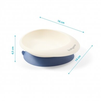 Baby suction bowl with spoon, blue, 1077 6