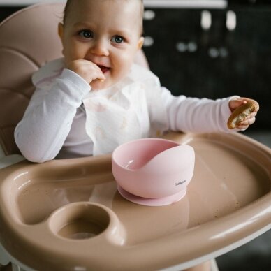 Babyono silicone suction bowl pink 1481/02 10