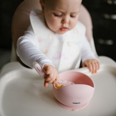 Babyono silicone suction bowl pink 1481/02 5