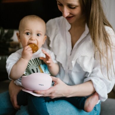 Babyono silicone suction bowl pink 1481/02 8