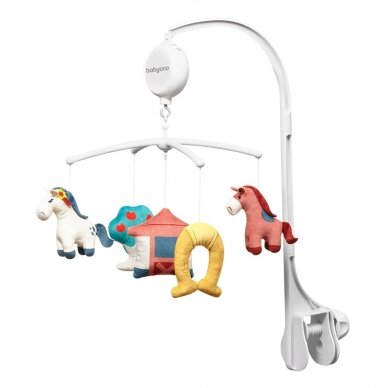 HORSES musical electronic cot mobile, 793