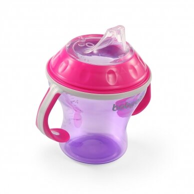 BabyOno non-spill cup with hard spout 180ml NATURAL NURSING, PINK, 1456/02 1