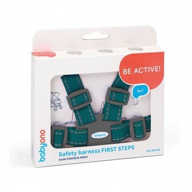 Babyono saferty harness FIRST STEPS green 070/03