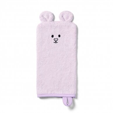 Babyono bamboo baby wash mitt pink 787/01