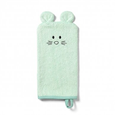 Babyono bamboo baby wash mitt green 787/03