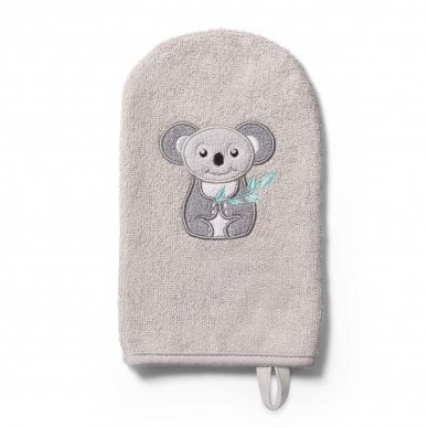 Babyono bamboo bath washer for children and infants grey 347/09