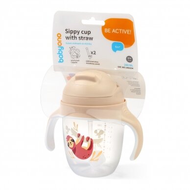 Babyono sippy cup with weighted straw brown 1464/04 8