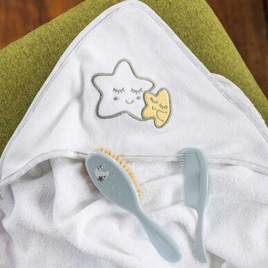 Babyono terry hooded towel white 85x85cm 144/07 3