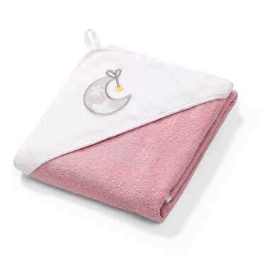 Babyono terry hooded towel pink 85x85cm 144/10