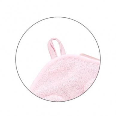 Babyono bamboo hooded towel 100x100 cm pink 1553/01 2