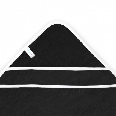 Bamboo hooded towel 85 x 85, black, penguin 343/02 1