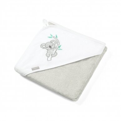 Bamboo hooded towel 85 x 85, grey, coala, 343/03